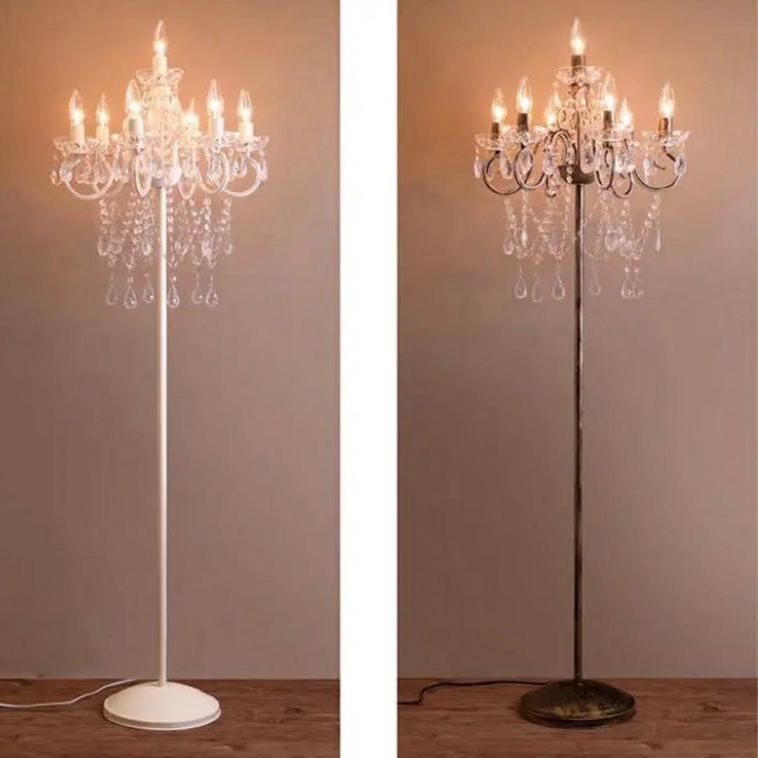 【置照明】フロアランプ クリスティー（7灯）LED付 シャンデリア アンティーク