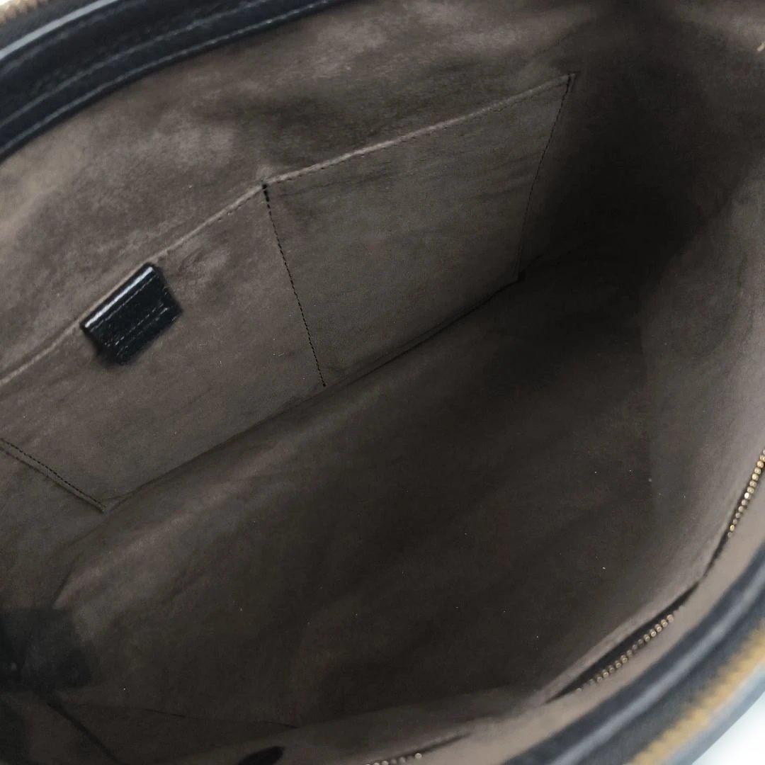 ✨美品✨ ハッシュタグ トートバッグ レザー シボ革 A4 肩掛け 黒
