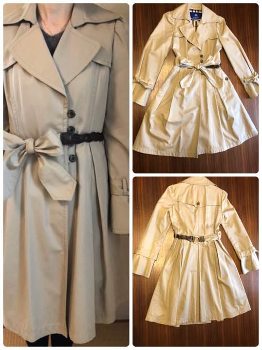 バーバリー ブルーレーベル 春物 トレンチコート M