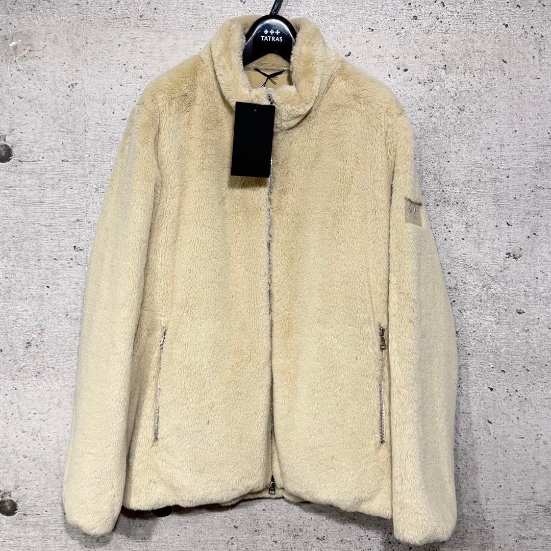 新品TATRAS エコファーブルゾン　ジャケット　大きめサイズ　ベージュ　メンズ