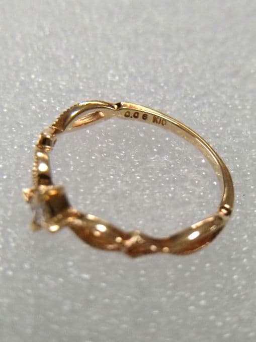 agete アガット K10 ダイヤモンド（0.06）・リング（10号）