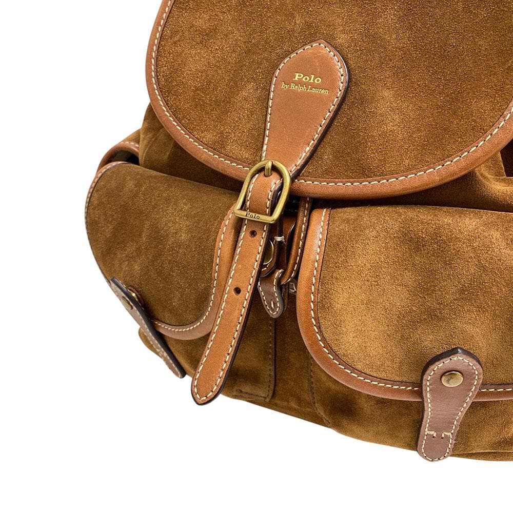 美品 ポロ ラルフローレン スエード Bellport バックパック リュック