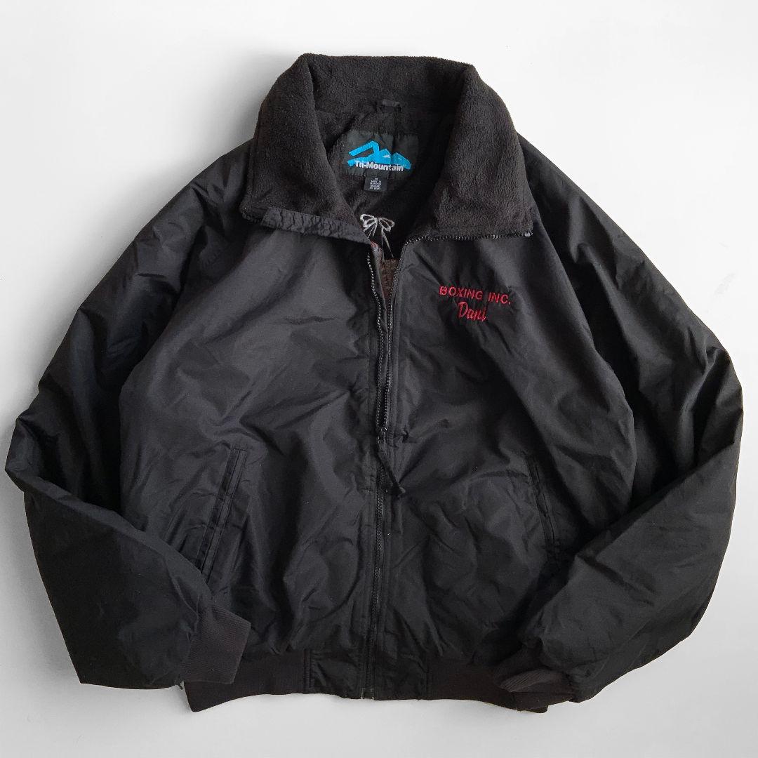 Tn-Mountain ウォームアップジャケット 裏フリース ボクシング柄