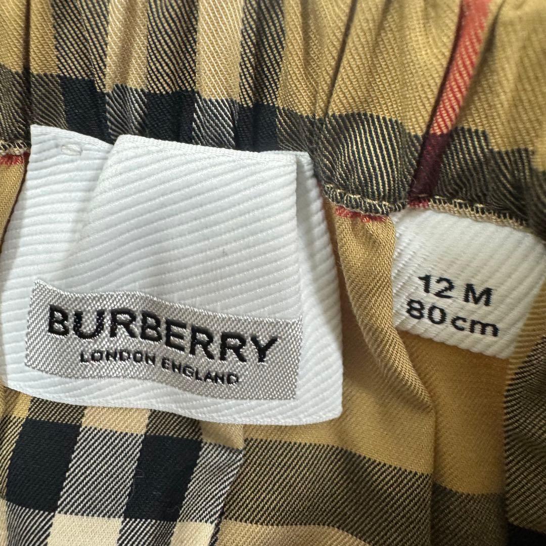美品未使用　バーバリー　パネルチェックワンピース　ブルマ　セットアップ　80