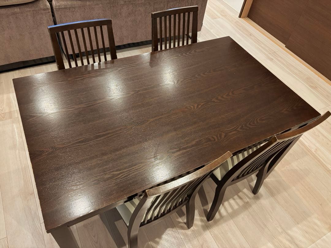 【引き出し付き】ニトリ　ダイニングテーブル5点セット