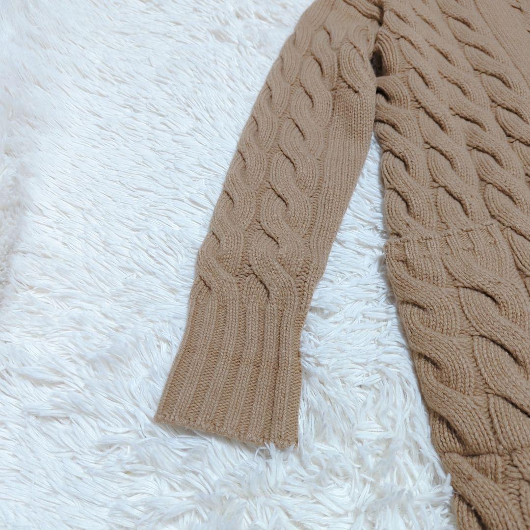 MaxMara　ロングニット　ケーブルニット　白タグ　カシミヤ混　ウール