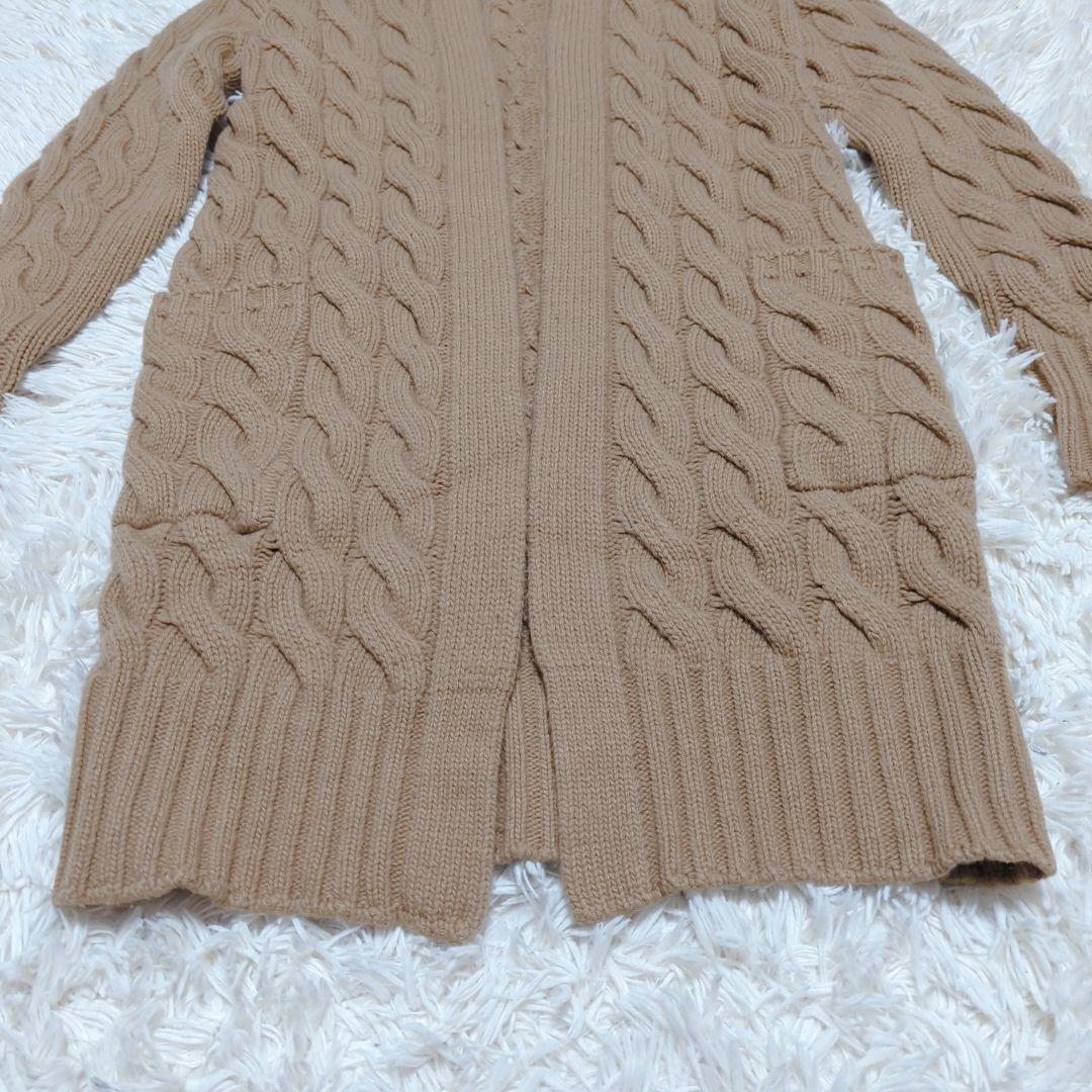 MaxMara　ロングニット　ケーブルニット　白タグ　カシミヤ混　ウール