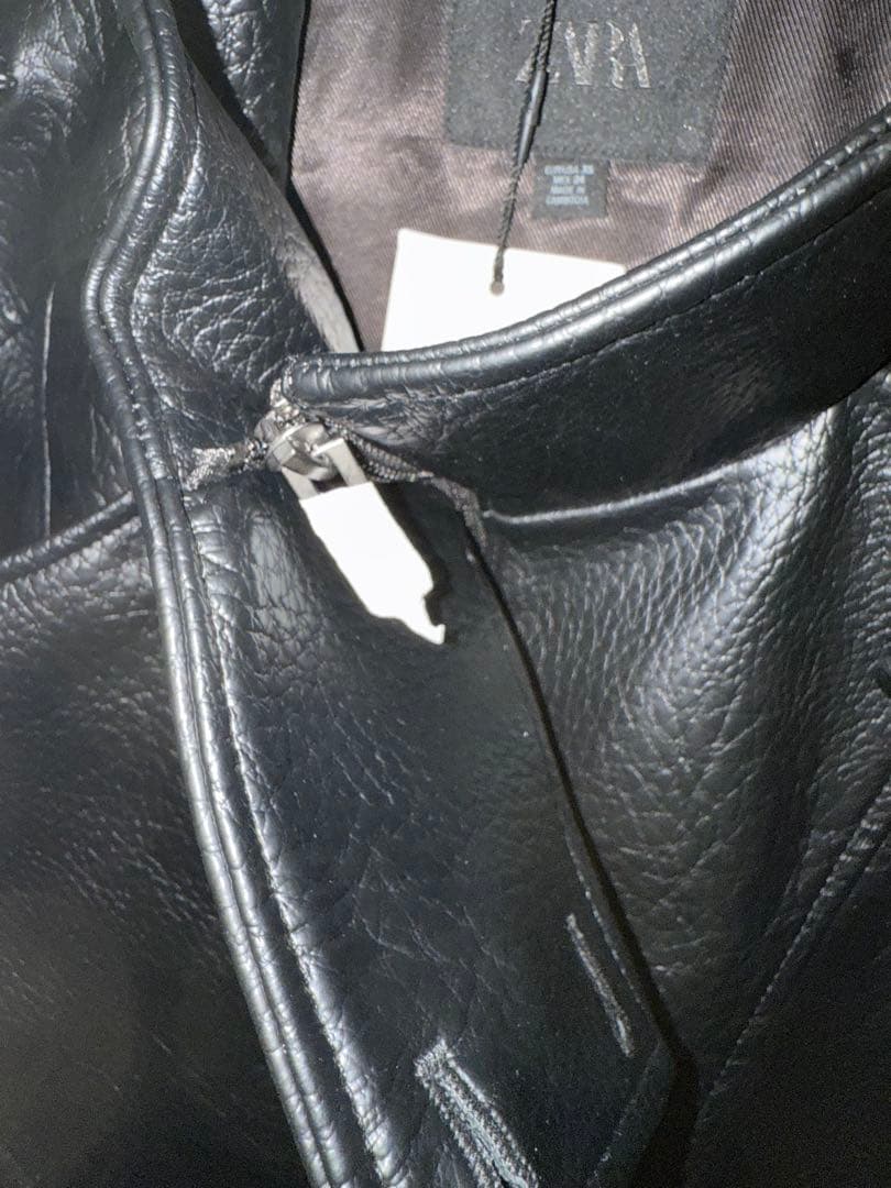 ZARA 希少 フェイクレザージャケット XS 新品