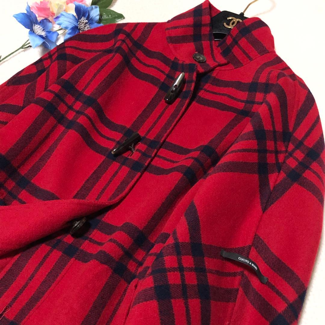 未使用級　マリナリナルディ　ステンカラーコート　リバーシブル　クチートアマーノ