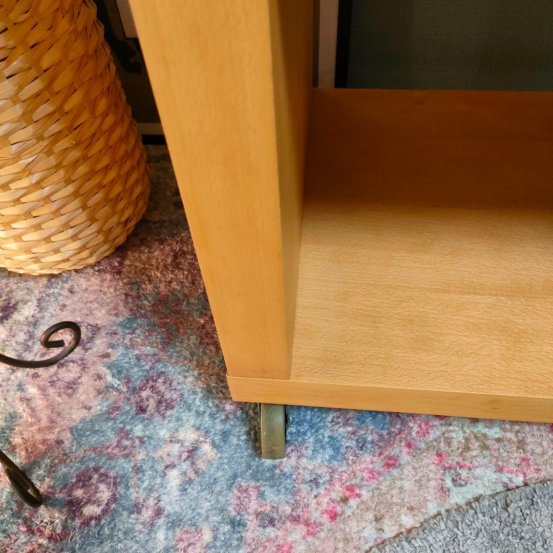 【廃盤旧モデル】無印良品2☓2シェルフ キャスター付き ブナ材