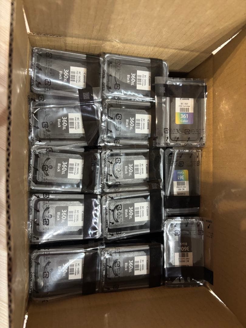 Canon インク　使用済み　空　ブラック　大容量　カラー　360 361