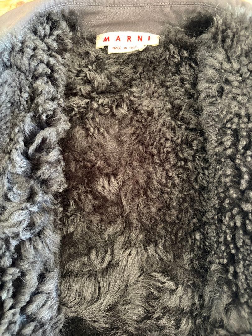 【購入希望値段交渉受付ます】MARNI ムートン シングルライダースジャケット