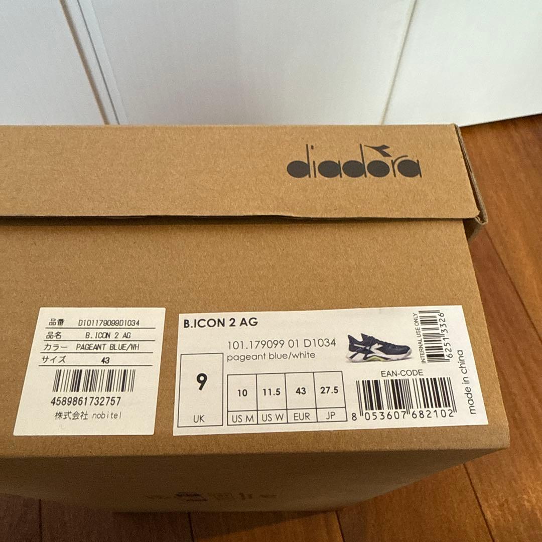 ディアドラdiadoraテニスシューズ B.ICON 2 AG 27.5センチ