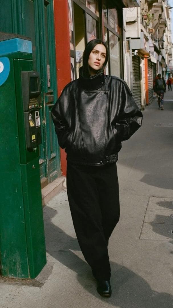 ZARA完売　レザージャケット ブラック