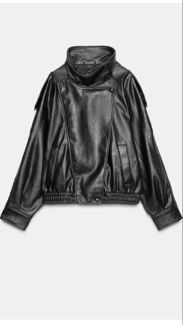 ZARA完売　レザージャケット ブラック