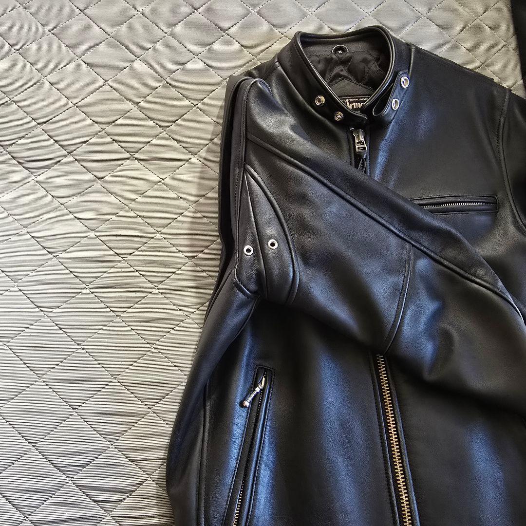 美品 WindArmor シングルライダースジャケット Mサイズ ブラック 本革