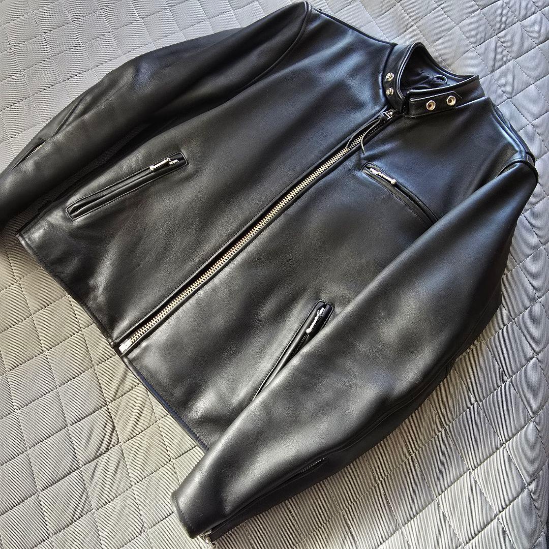 美品 WindArmor シングルライダースジャケット Mサイズ ブラック 本革