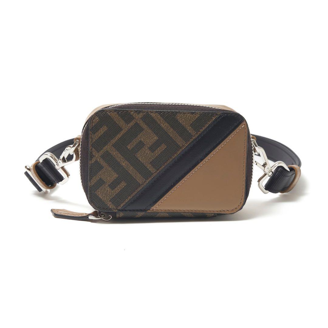 FENDI ミニクロスボディーバック　ベージュ/ブラック