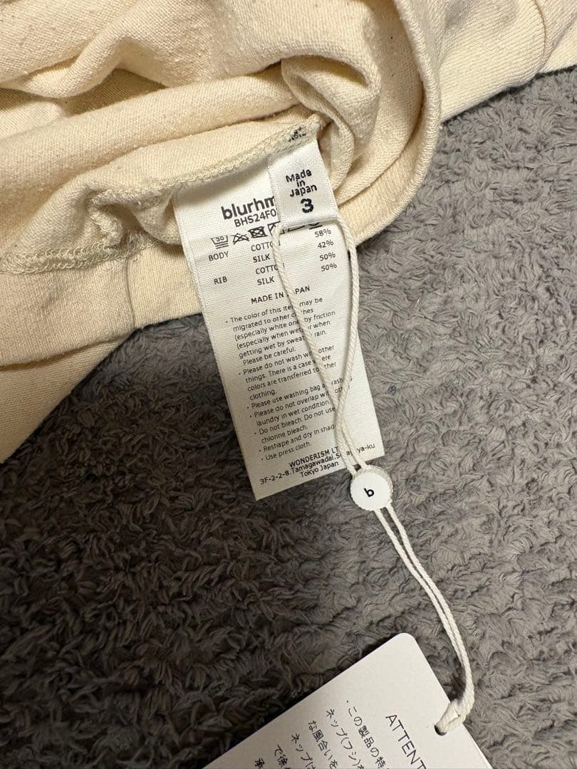 blurhms ブラームス Co/Silk Nep Raglan Tee 3