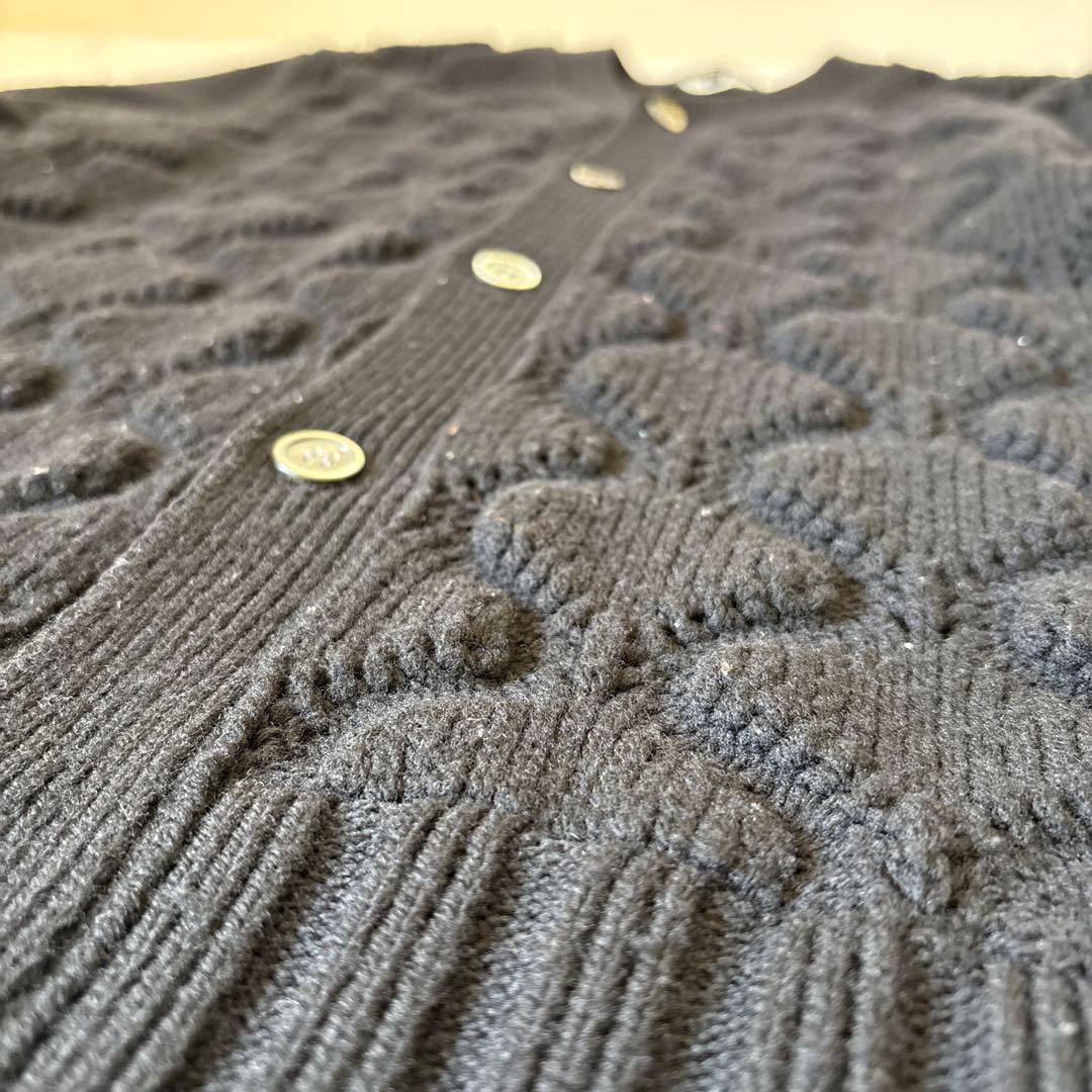 Lサイズ：コムデギャルソンオムドゥ AD2022 切替し カーディガン 黒