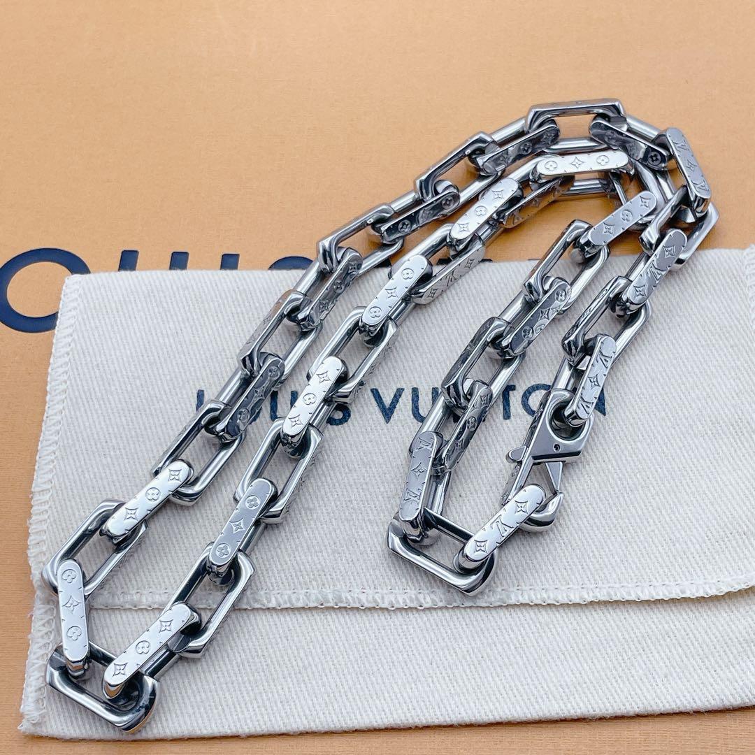 LOUIS VUITTON ネックレス　コリエ　チェーン　スクエア　モノグラム