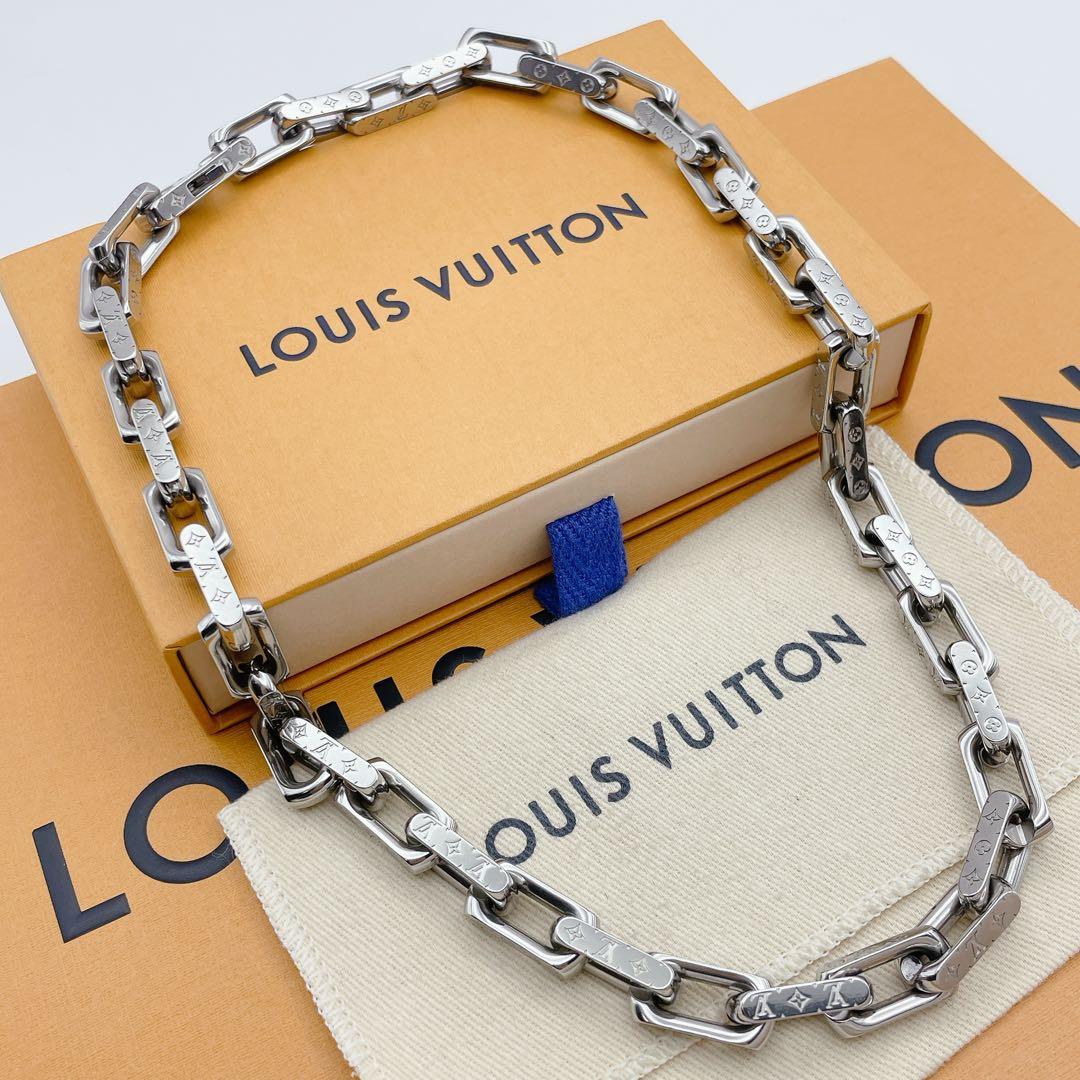LOUIS VUITTON ネックレス　コリエ　チェーン　スクエア　モノグラム