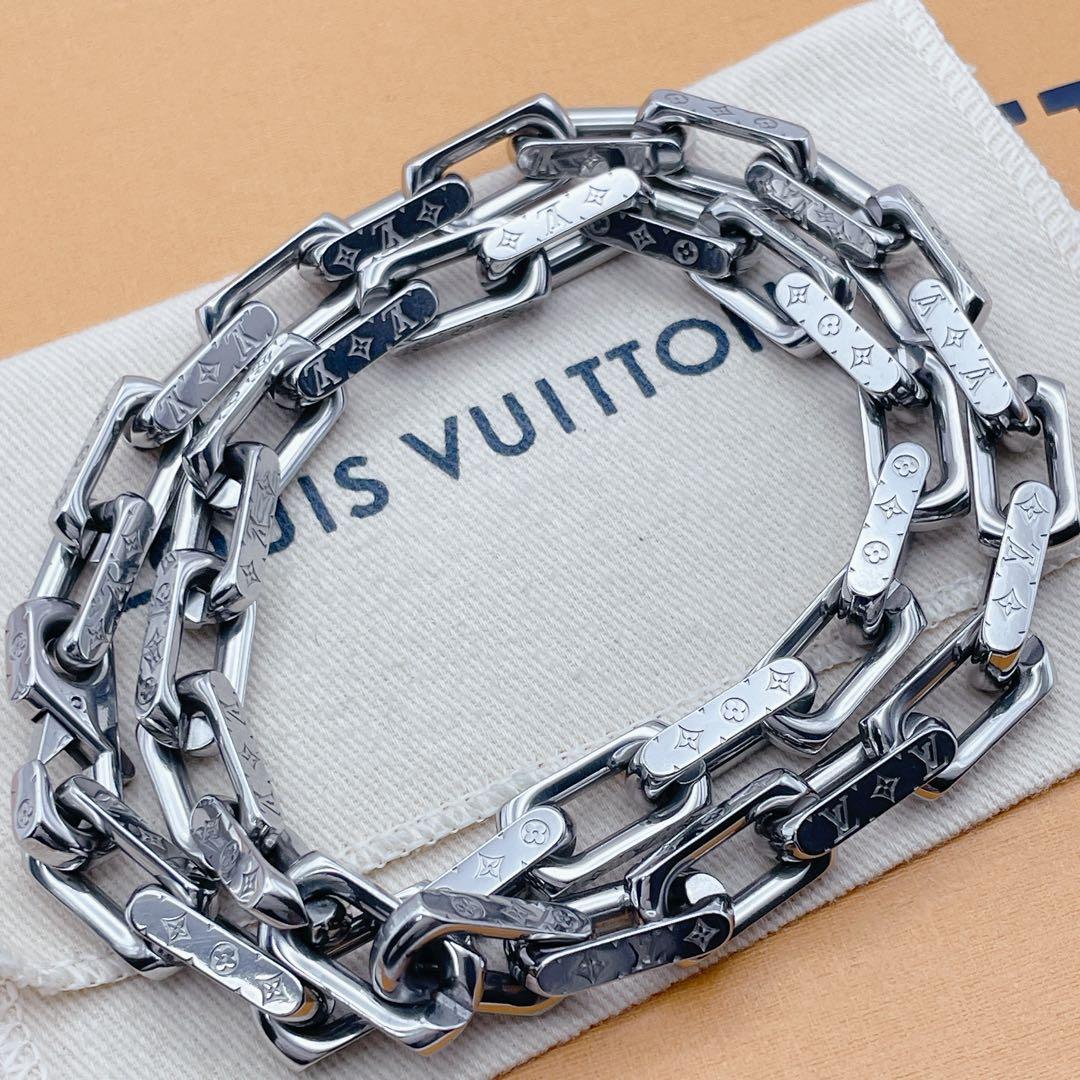 LOUIS VUITTON ネックレス　コリエ　チェーン　スクエア　モノグラム