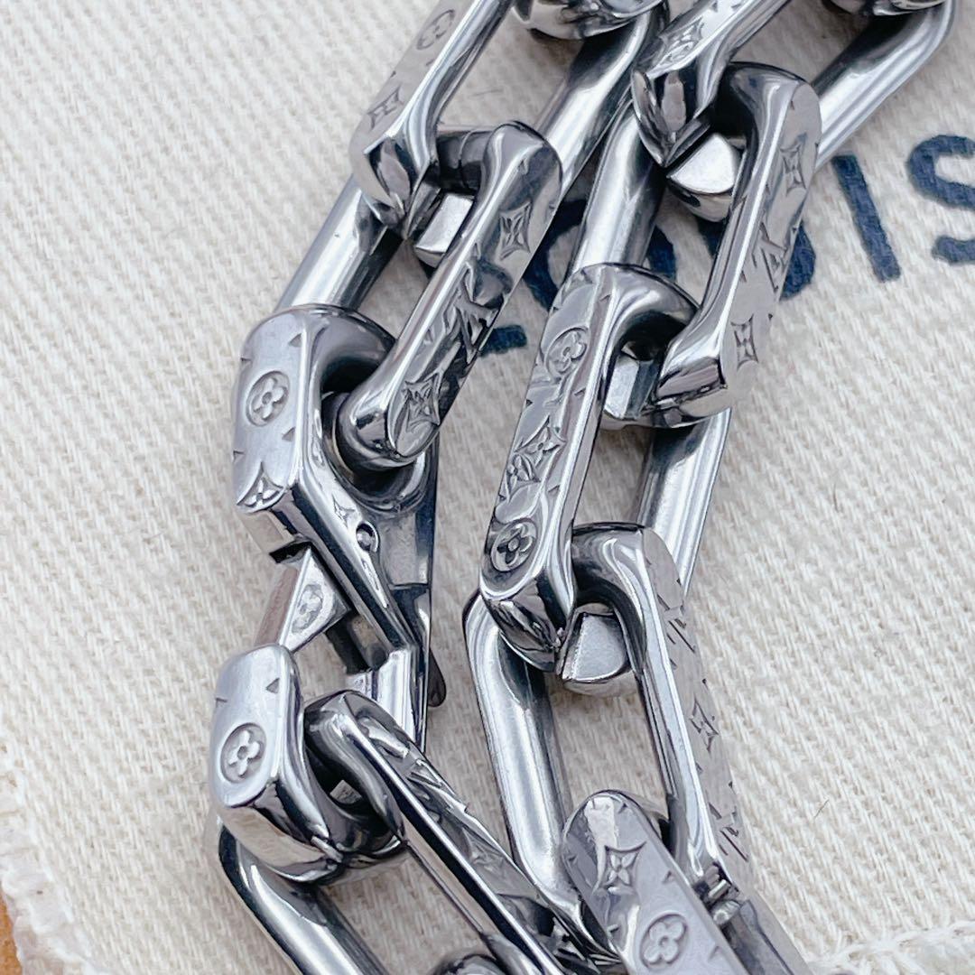 LOUIS VUITTON ネックレス　コリエ　チェーン　スクエア　モノグラム