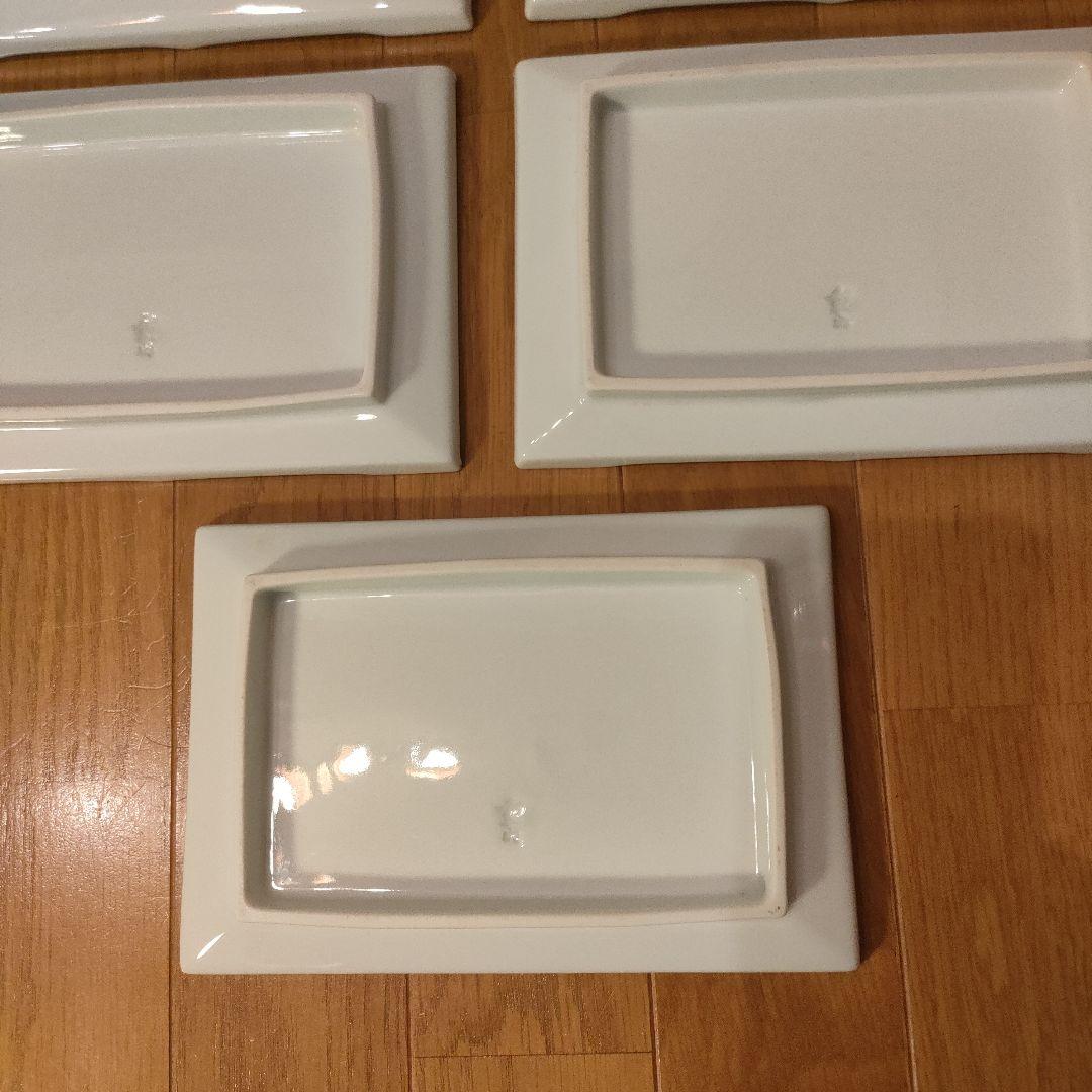 波佐見焼 重山陶器 角皿 和食器 皿 約14×21cm 5枚セット ⑩