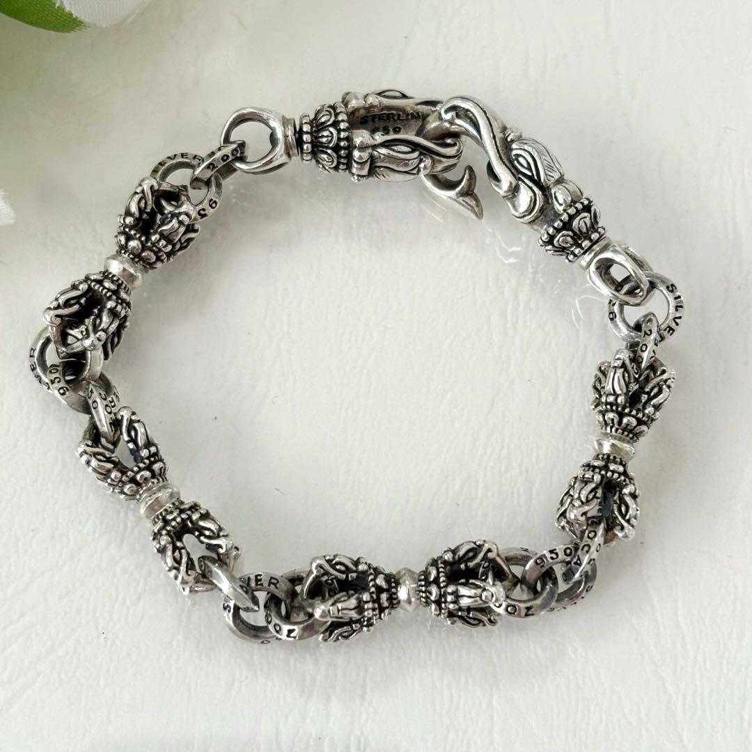 081【ソカロ】シルバー　バード　ドージェ　ブレスレット