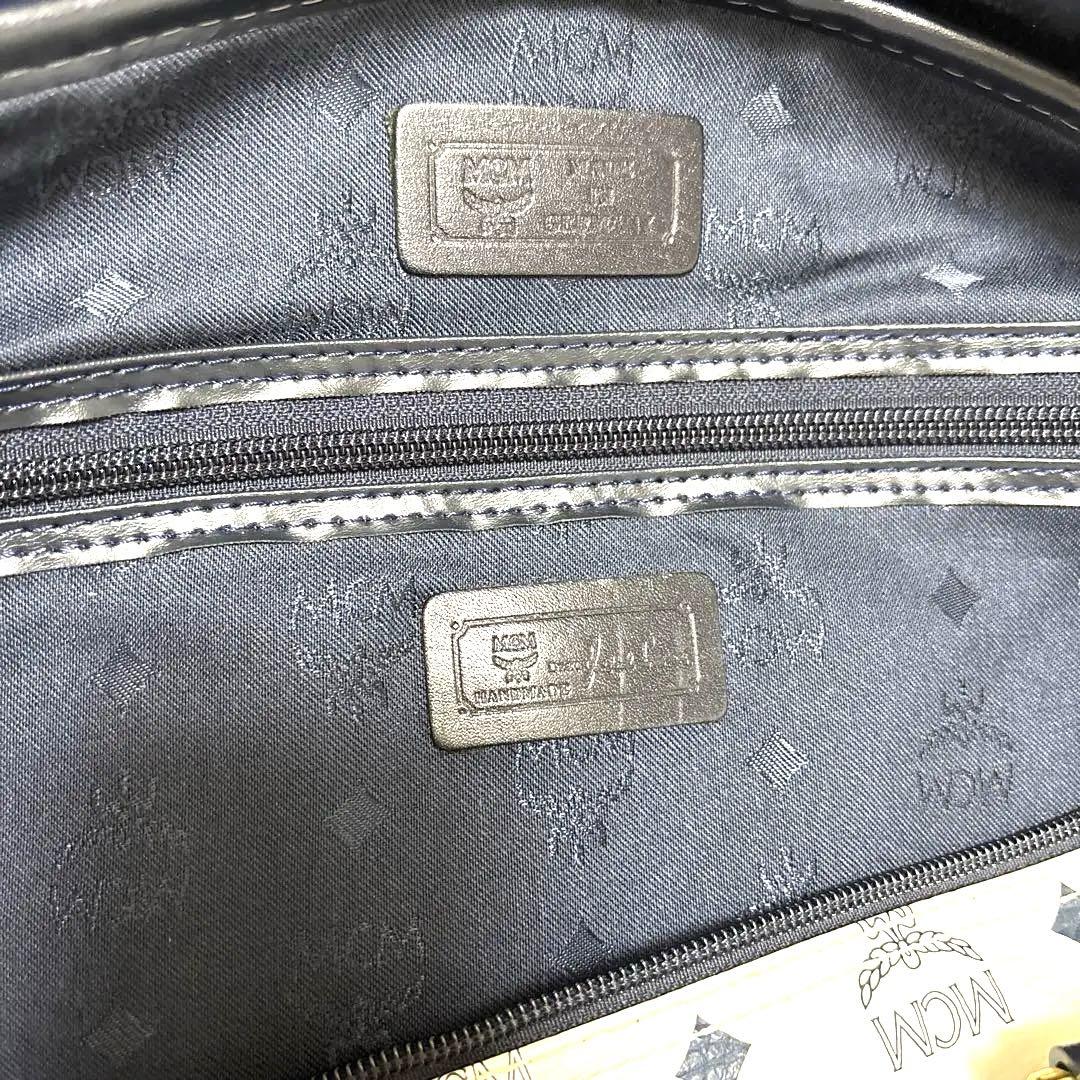 MCMボストンバッグ　ホワイト　美品 旅行用バッグ