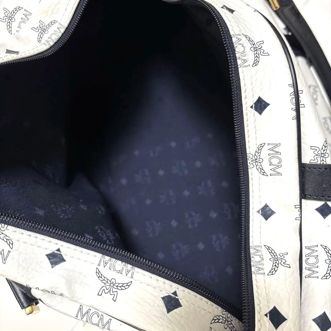 MCMボストンバッグ　ホワイト　美品 旅行用バッグ