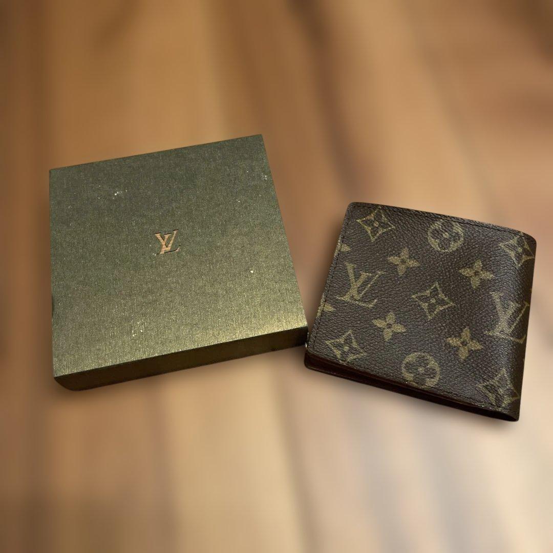 美品Louis Vuitton 二つ折り財布 モノグラム