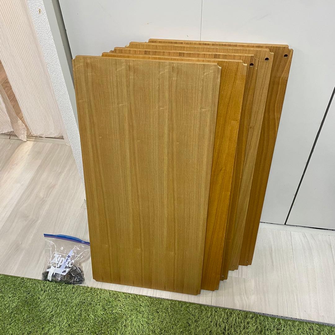 ②5枚セット　無印良品　ステンレスユニットシェルフ　追加棚板