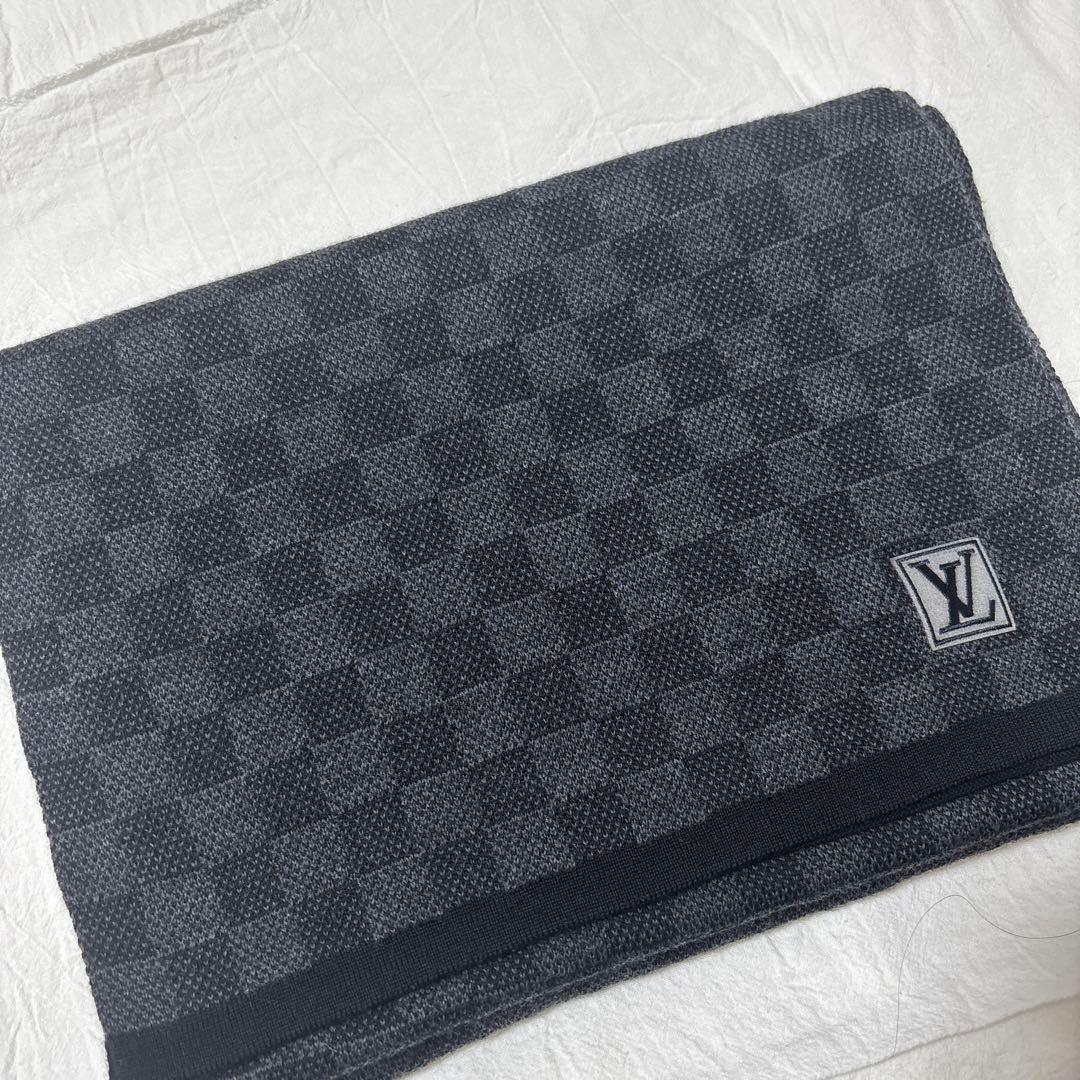 【正規品】ルイヴィトン　ダミエ　マフラー　メンズ　LOUIS VUITTON