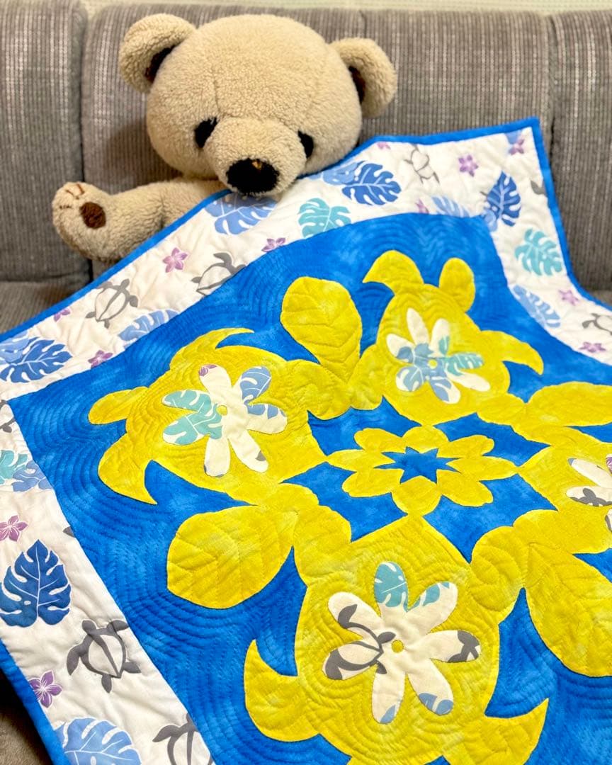 ハワイアンキルト【ホヌ】ベビーキルト