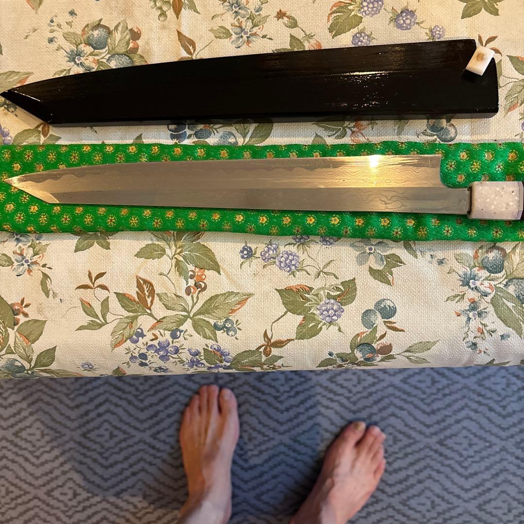 日本製 柳刃包丁 木製ハンドル