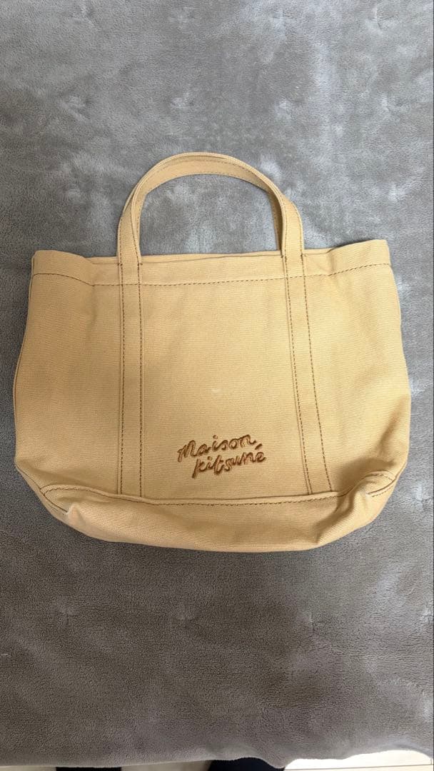 Maison Kitsuné ベージュ トートバッグ