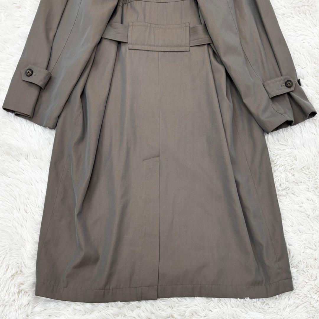 クリスチャンディオール トレンチコート 玉虫色 裏地派手 シルク ベルト M