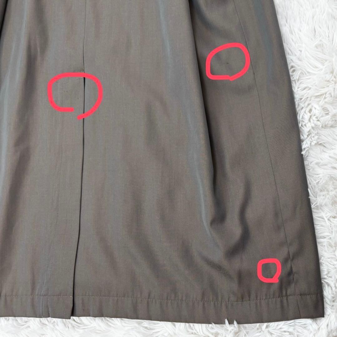 クリスチャンディオール トレンチコート 玉虫色 裏地派手 シルク ベルト M