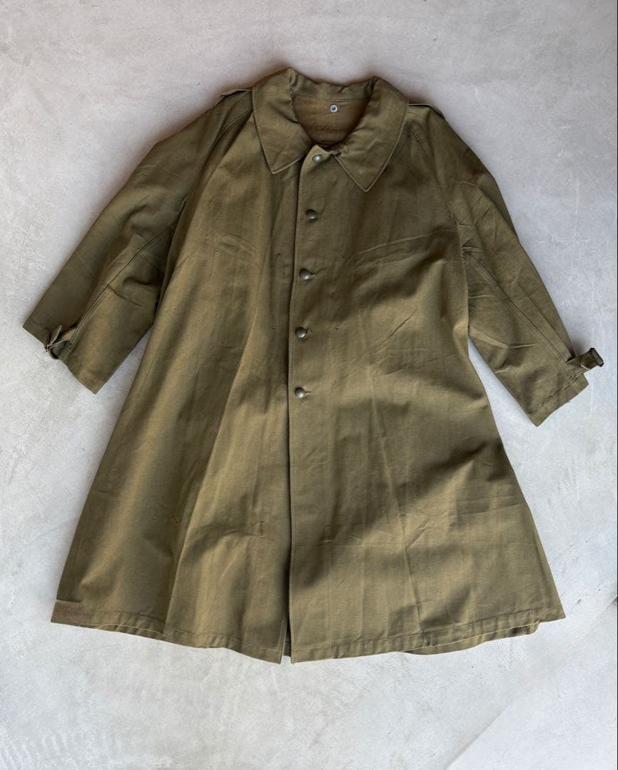 シ*ス様 40s フランス軍 M-35 モーターサイクルコート 実物 デッドスト