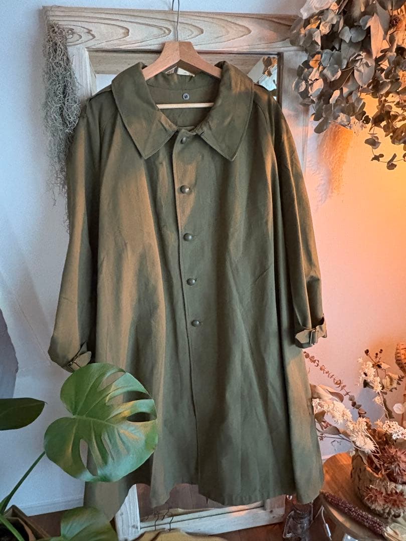 シ*ス様 40s フランス軍 M-35 モーターサイクルコート 実物 デッドスト