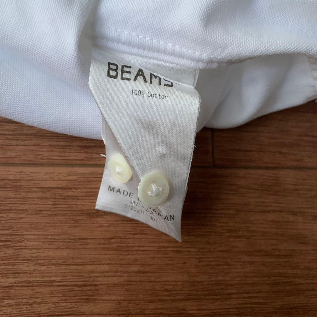 BEAMS+ BD オックスフォードシャツ ホワイト 日本製 Lサイズ