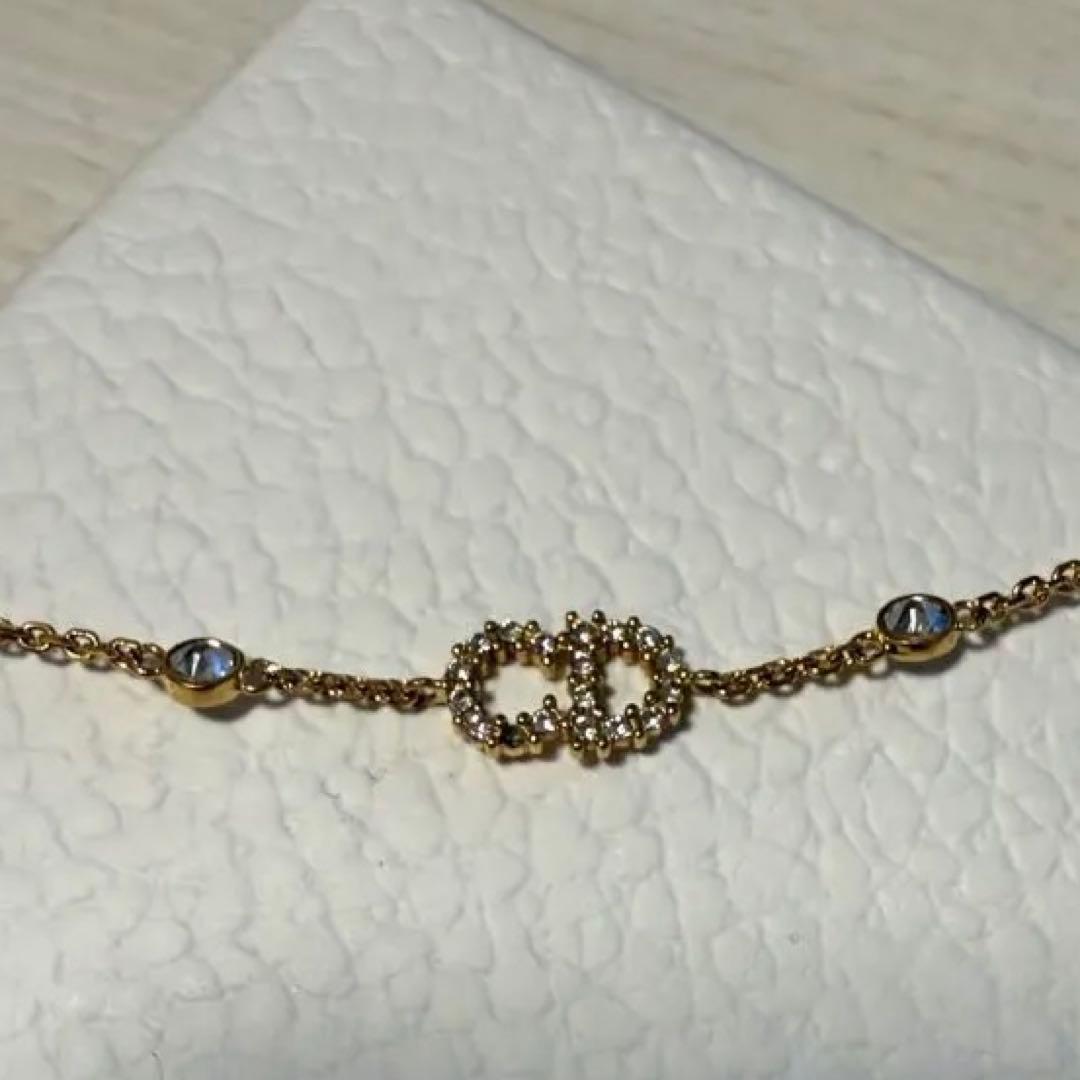 Dior ブレスレット 金色 パール クリスタル