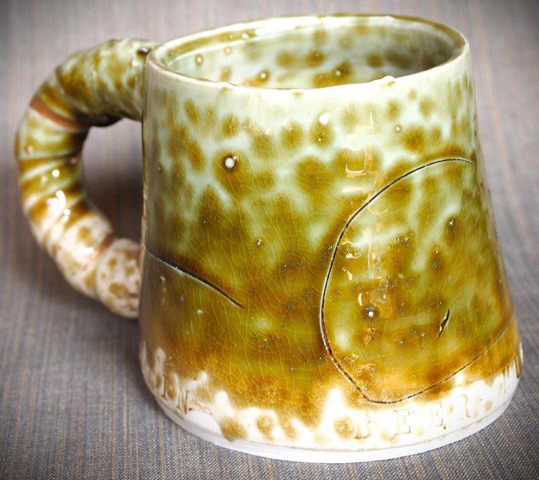 希少作★鯉江良二★織部マグカップ★KIRIN　MUG　COLLECTION