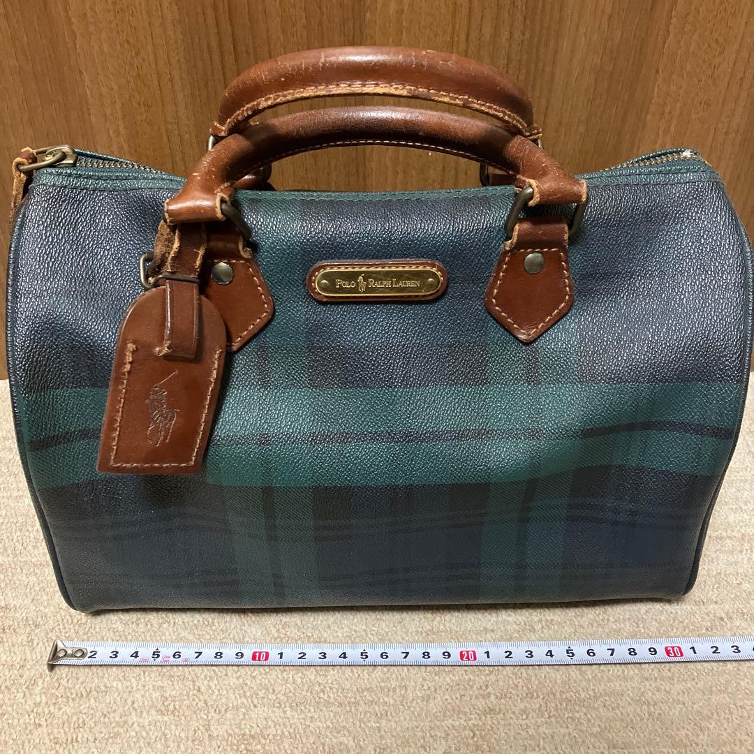 POLO　RALPHLAUREN　ミニボストンバッグ　チェック