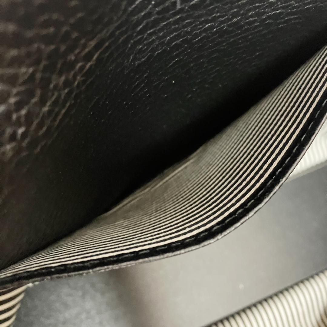 B895【極美品】JETSETTER/JAPAN★シボ革 レザートートバッグ 黒