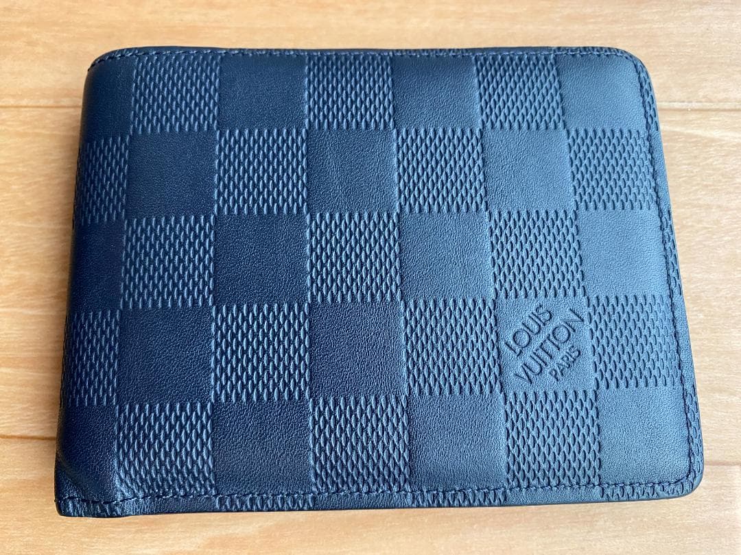 ルイヴィトン レザー財布 二つ折り コスモス ダミエ アンフィニ ポルトフォイユ