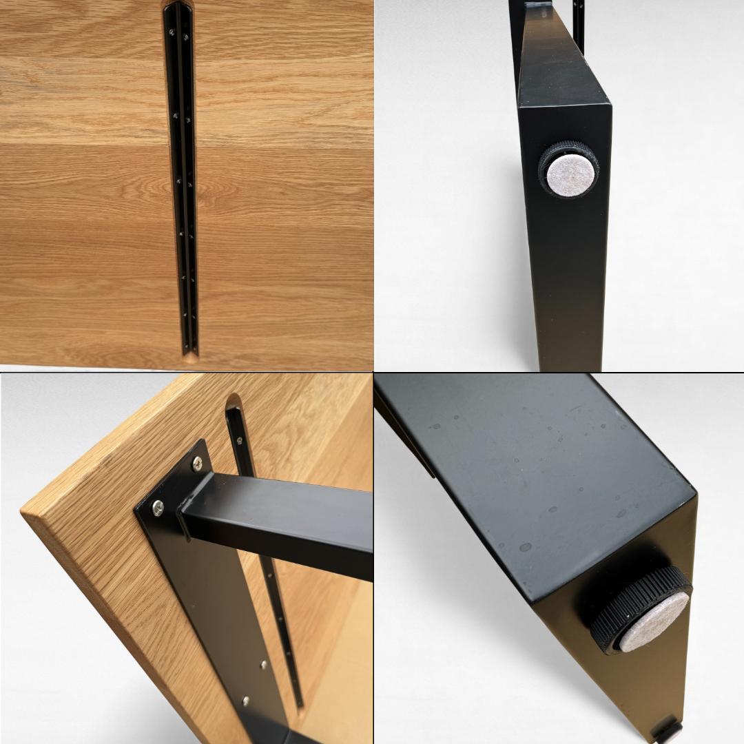 高野木工 グラム ダイニングテーブル160 オーク スチール 大川家具 状態良好