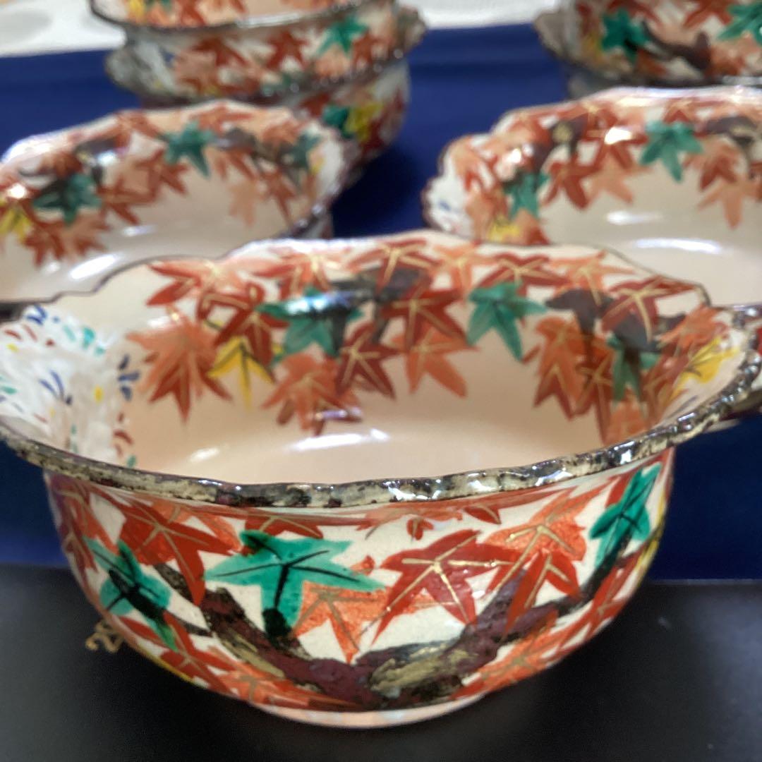 京焼乾山写雲錦向付10客　　新品未使用